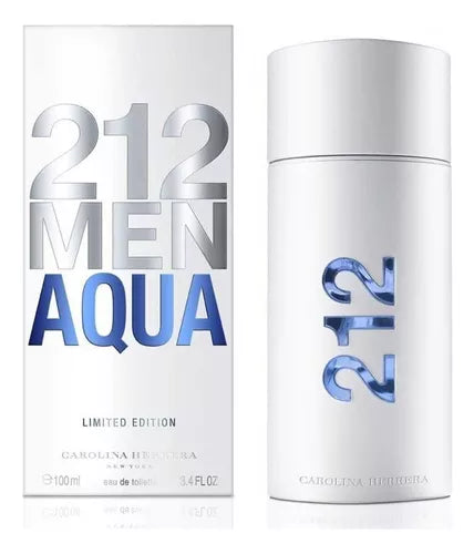 🔥✨ ¡212 AQUA CAROLINA HERRERA – La Fragancia de la Elegancia! 🌊💙